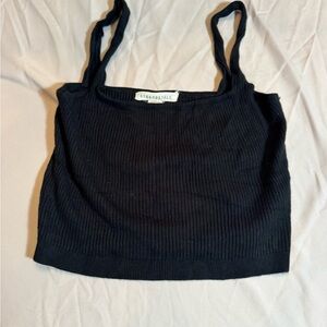 Aeropostale Black Ribbed Camisole Top